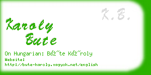 karoly bute business card